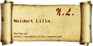 Neidert Lilla névjegykártya